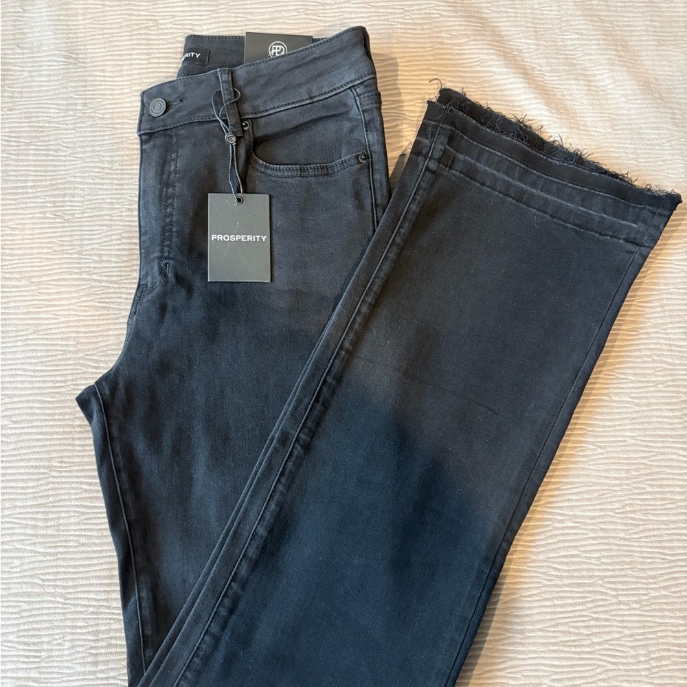 Prosperity Women's Dark Gray Straight Leg Jeans